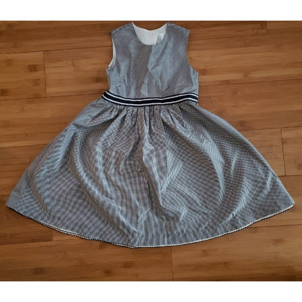 NWT Gap Silk Navy Gingham Dress 4T